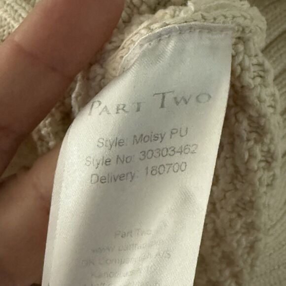 Part Two Copenhagen Women’s XS Sweater Mock Neck Cream / White Long Sleeve - Picture 5 of 8